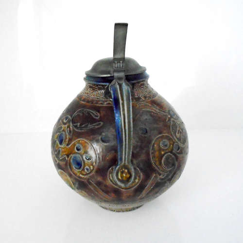 A large characterful lidded jug by Elfriede Balzar Kopp