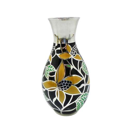 A striking Silver Overlay Vase by Friedrich Spahr