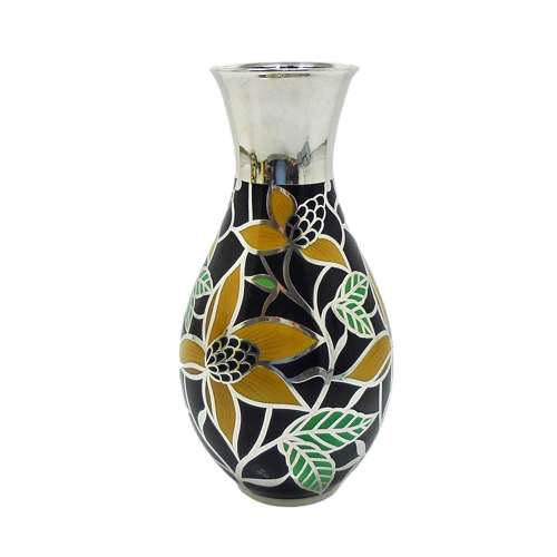 A striking Silver Overlay Vase by Friedrich Spahr