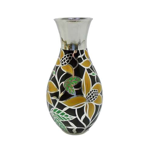 A striking Silver Overlay Vase by Friedrich Spahr