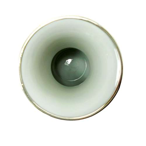 A Yellow ground silver overlay vase by Friedrich Deusch