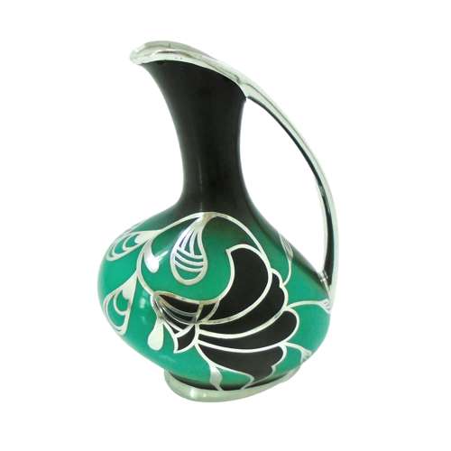 A modernist inspired silver overlay jug by Friedrich Deusch