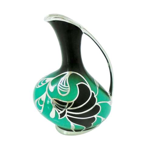 A modernist inspired silver overlay jug by Friedrich Deusch