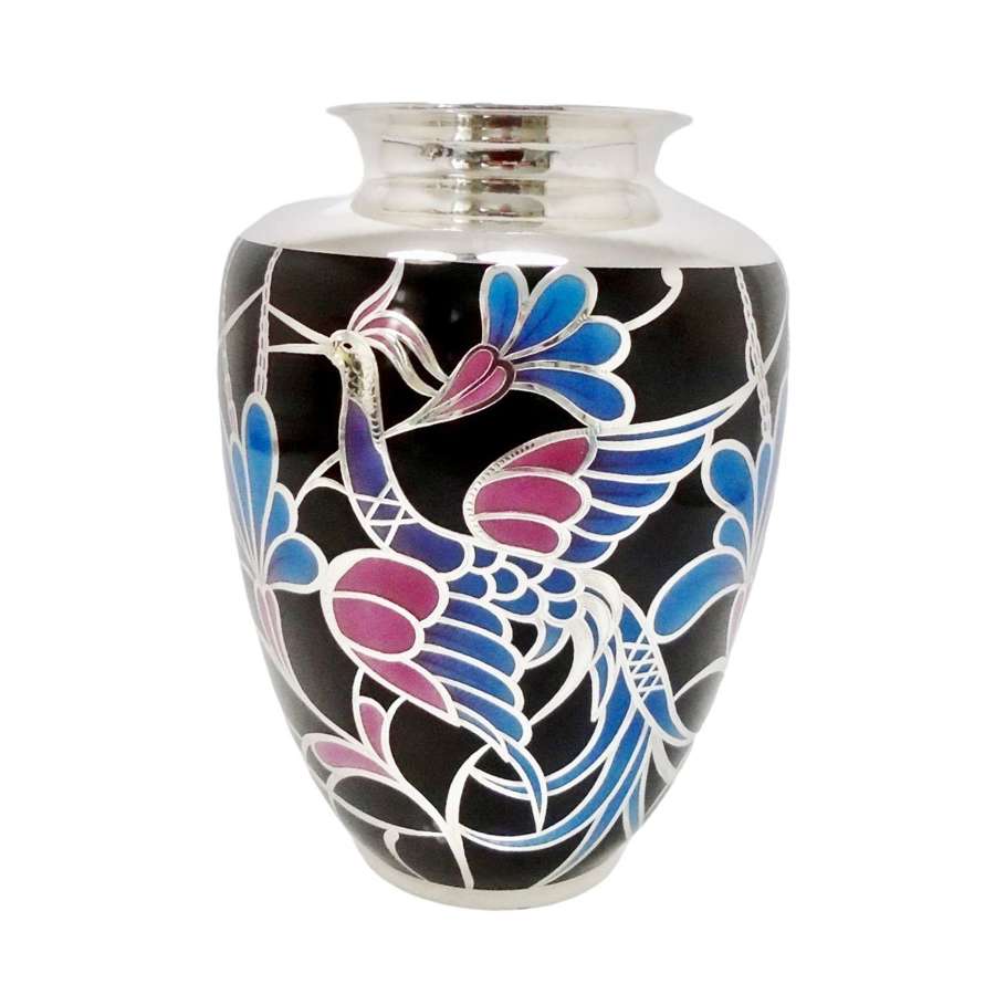 A fine and Rare Friedrich Spahr Silver Overlay Vase