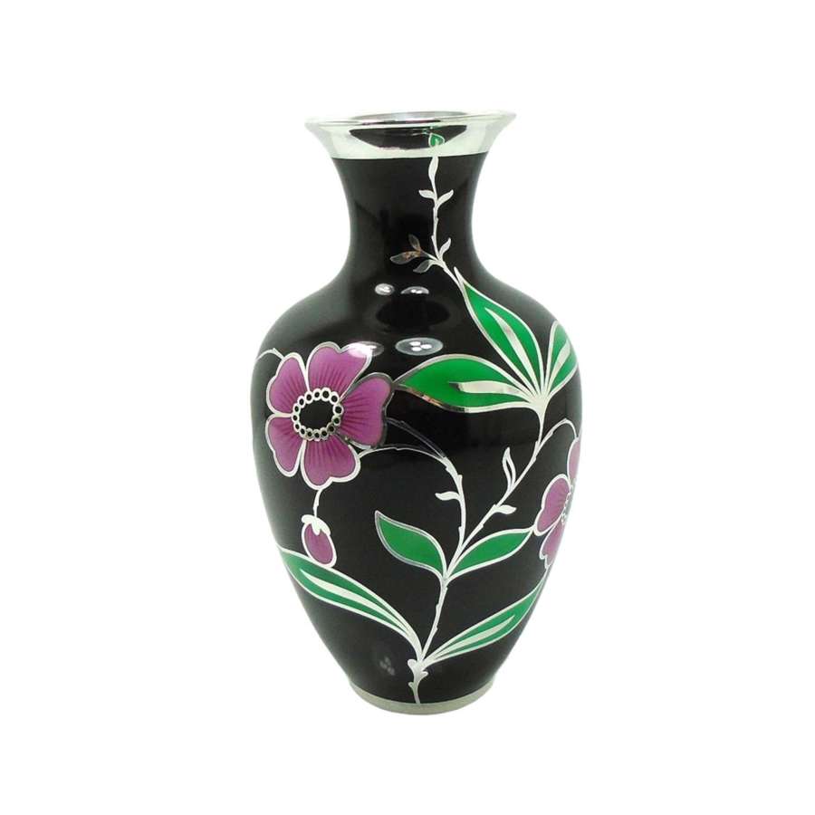 An Elegant Friedrich Spahr Silver Overlay Vase