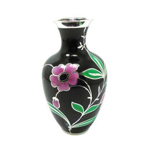 An Elegant Friedrich Spahr Silver Overlay Vase