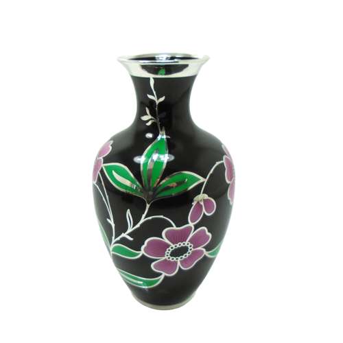 An Elegant Friedrich Spahr Silver Overlay Vase