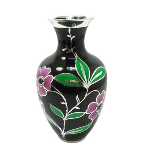 An Elegant Friedrich Spahr Silver Overlay Vase