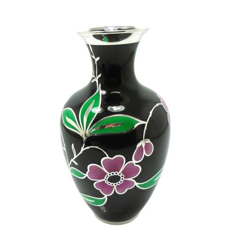 An Elegant Friedrich Spahr Silver Overlay Vase