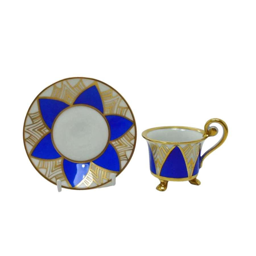 Art Deco Period Thomas porcelain Mocha Cup & Saucer