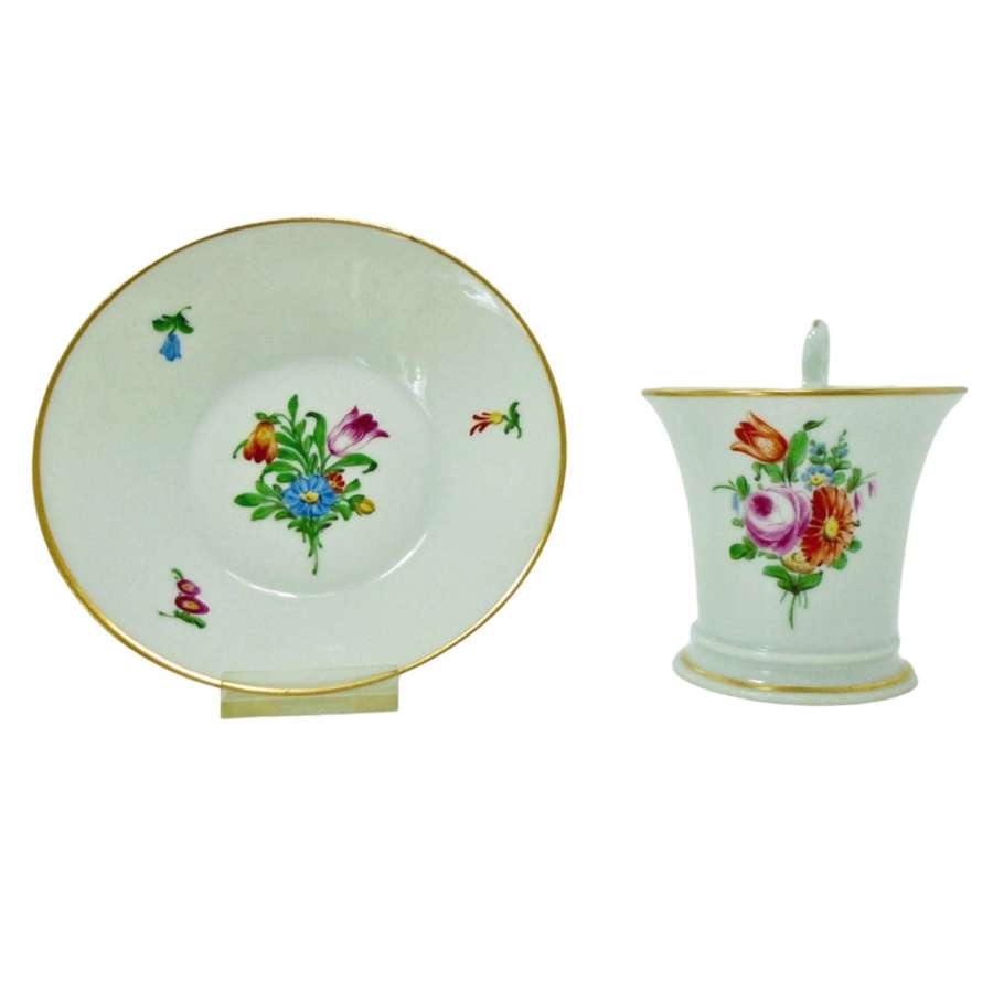 A fine Nymphenburg porcelain cup and saucer