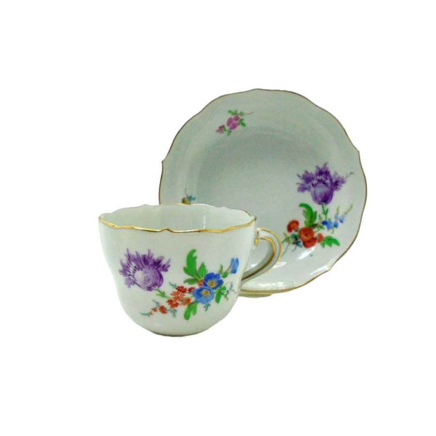 Mid Century Meissen Cup & Saucer - 70 Years Old