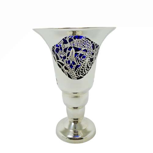 Jean Beck glass with Deusch Silver Overlay