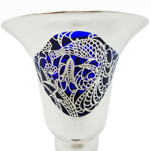 Jean Beck glass with Deusch Silver Overlay