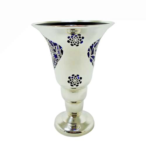 Jean Beck glass with Deusch Silver Overlay