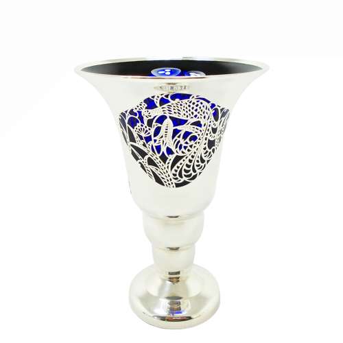Jean Beck glass with Deusch Silver Overlay