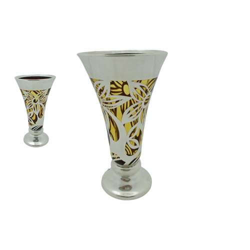 An early Friedrich Spahr silver overlay vase marked MSG1000