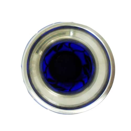 Friedrich Spahr cobalt glass with silver overlay