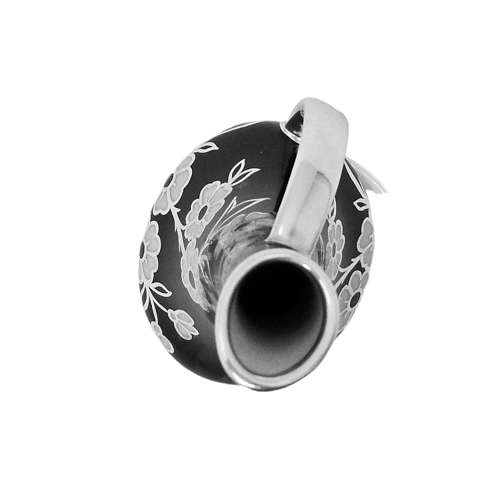 A delightful Modernist inspired asymmetric silver overlay ewer/vase