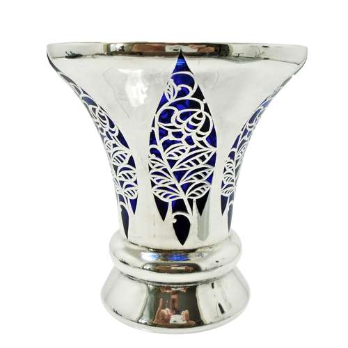 Friedrich Deusch Persian Silver Overlay glass vase