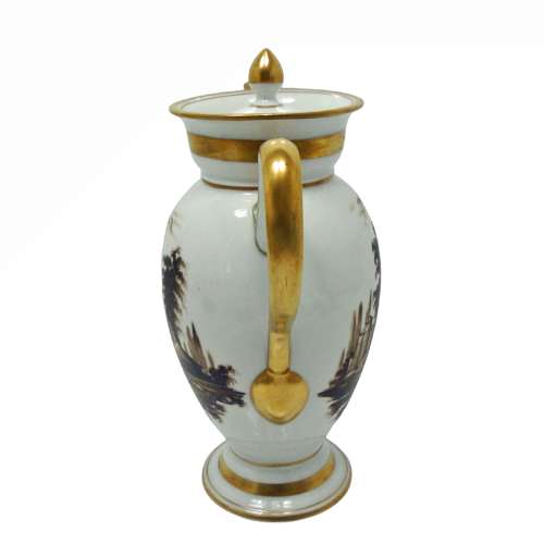 Paris Porcelain Coffee Service Painted en brunaille