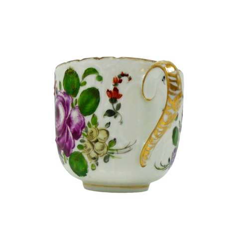 A beautifully Painted 19th C Samson Paris Cup & Saucer