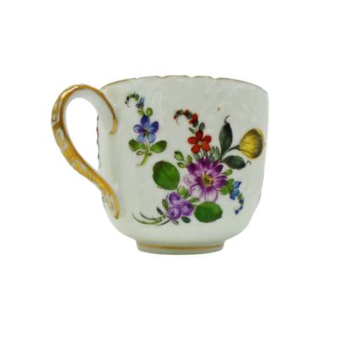 A beautifully Painted 19th C Samson Paris Cup & Saucer