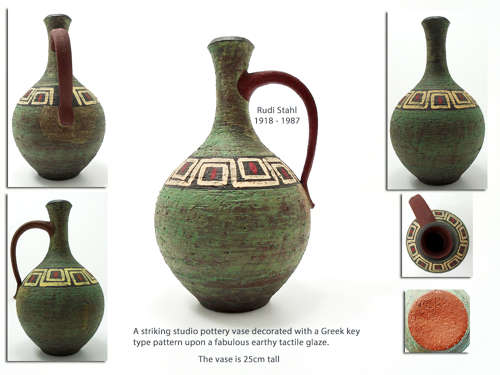 Rudi Stahl (1918 - 1987) Studio Pottery Vase