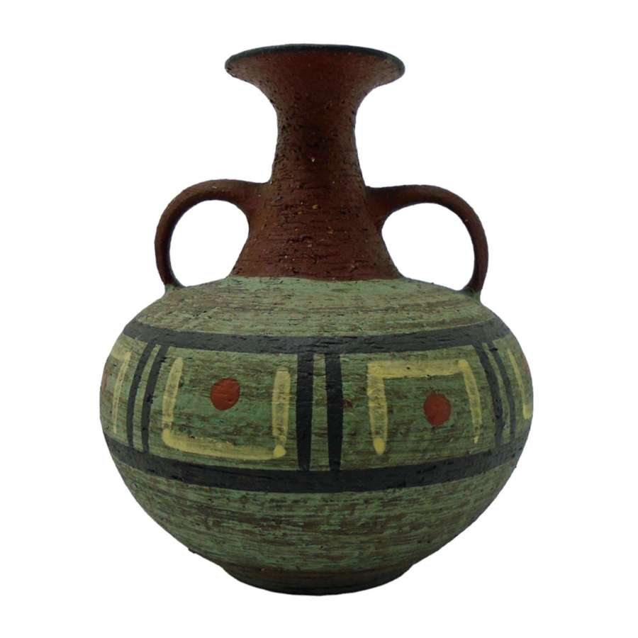 Rudi Stahl (1918 &ndash; 1987) An historical twin handle Greek style vase