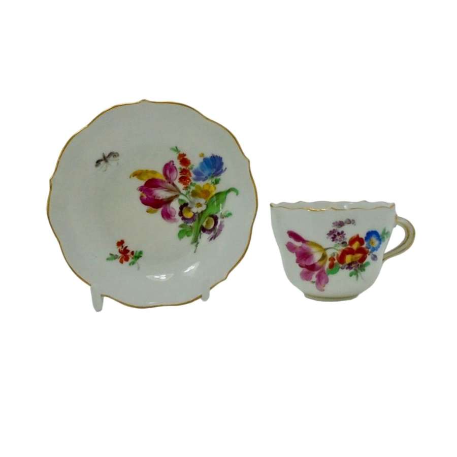 Meissen Porcelain Mocca cup & Saucer