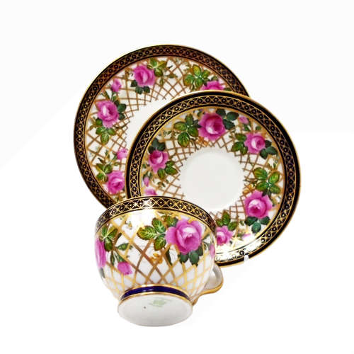 A stunning Aynsley cup saucer plate pattern A3154