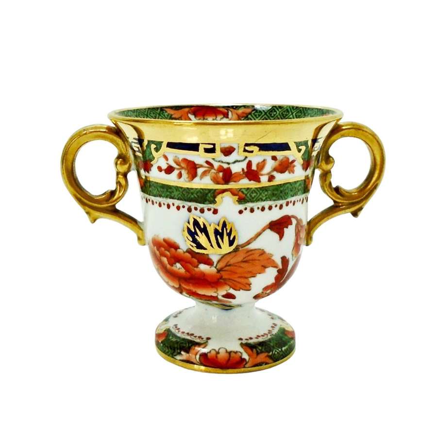 Copeland twin handled Imari Pattern miniature (6.75cm) goblet.