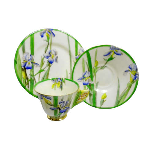 Royal Doulton Iris Cup, Saucer & Plate Pattern V1329 Circa 1933