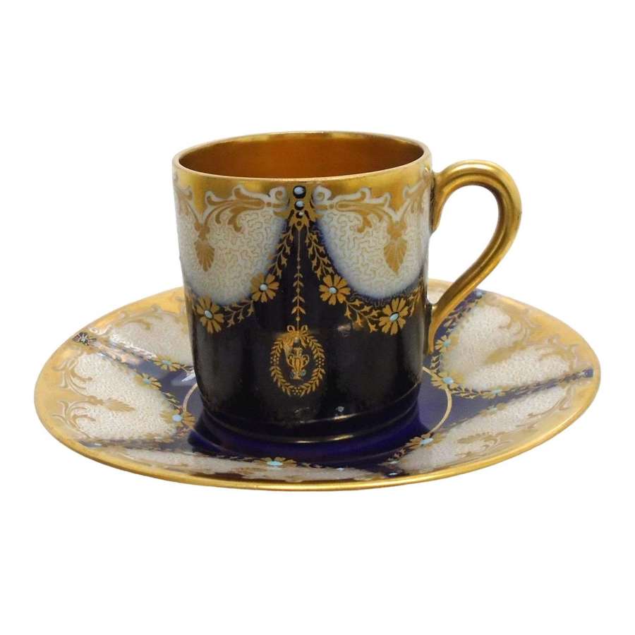 Rosenthal Jewelled Demitasse Cup & Saucer