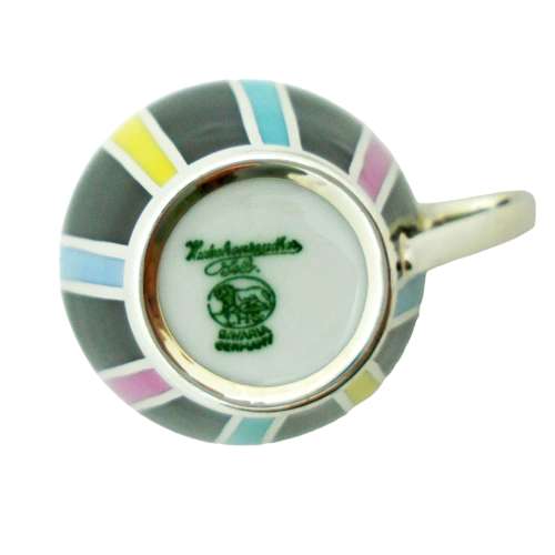 Friedrich Spahr Modernist Silver Overlay Cup & Saucer