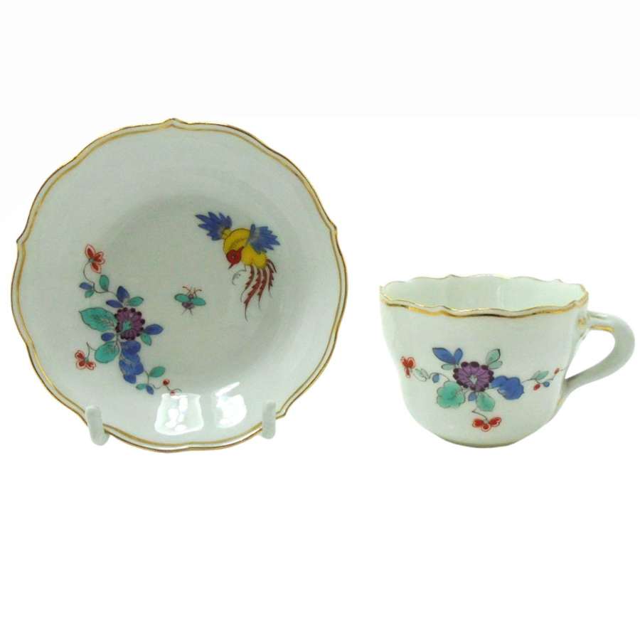 Meissen Porcelain Kakiemon decorated demitasse cup & saucer