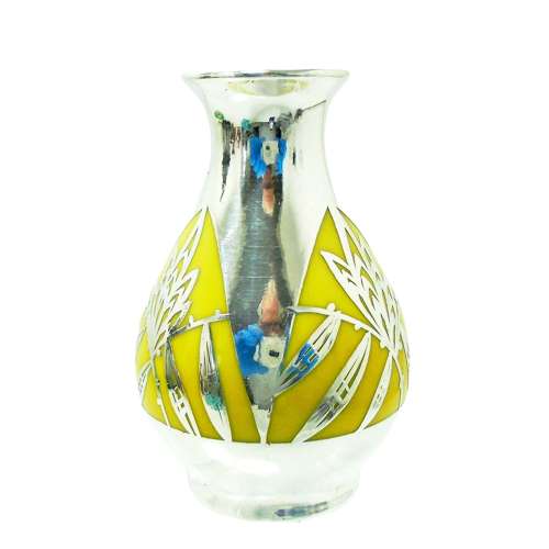Art Deco Period small Silver Overlay Vase