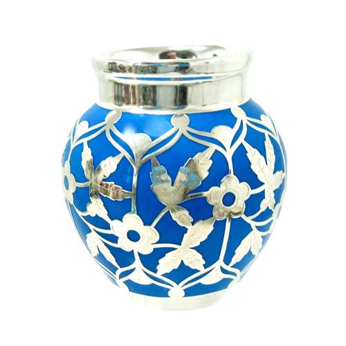Art Deco Period Silver Overlay Vase