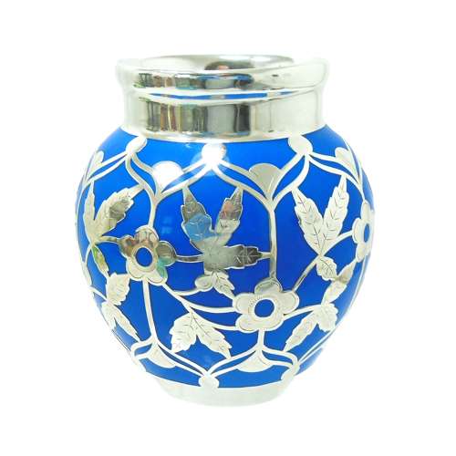 Art Deco Period Silver Overlay Vase