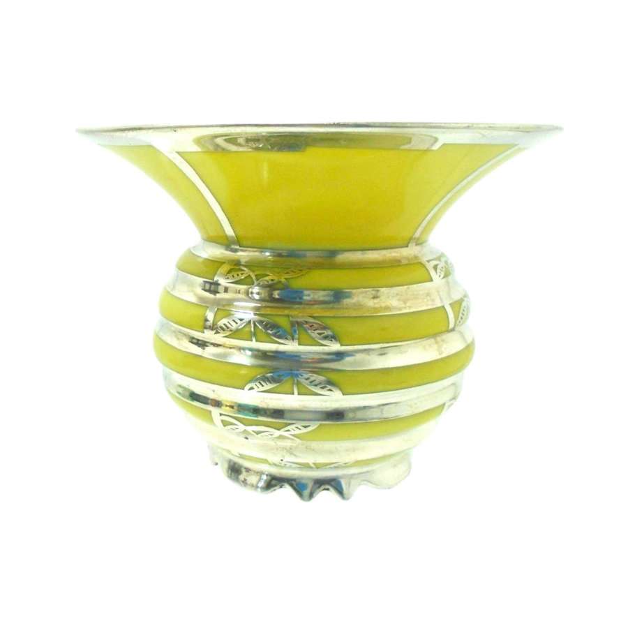 Art Deco Edelstein porcelain vase decorated by Friedrich Deusch
