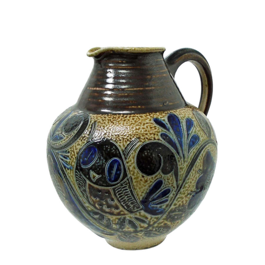 Giefer Bahn Studio Pottery Owl Jug