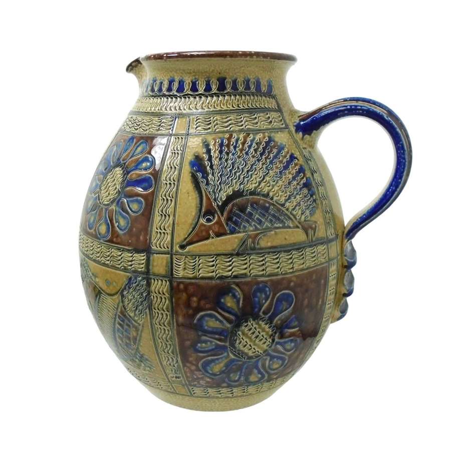 Stunning Large 34cm Studio Pottery Jug by Klotilde Giefer Bahn