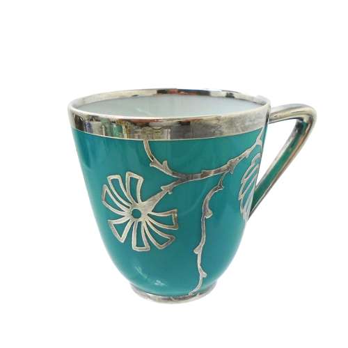 Friedrich Spahr Silver Overlay Demitasse