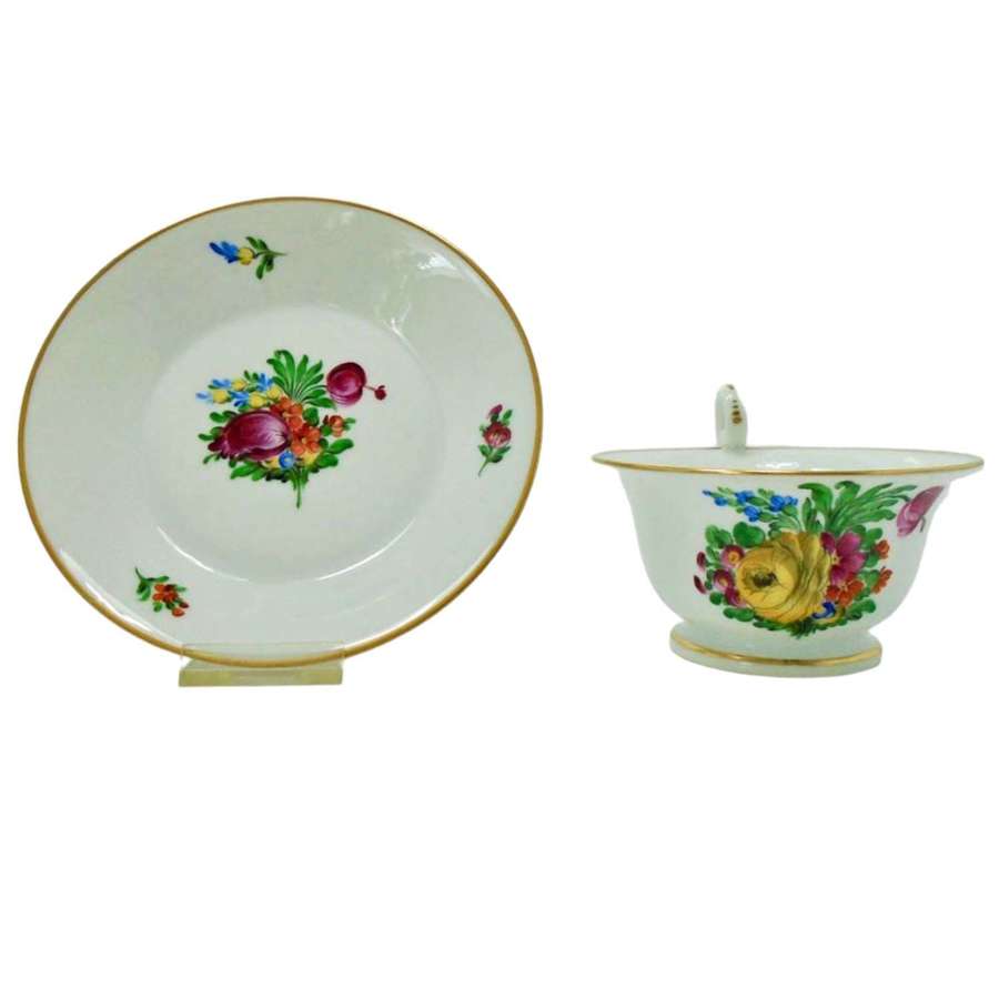 Nymphenburg Porcelain Tea Cup & Saucer