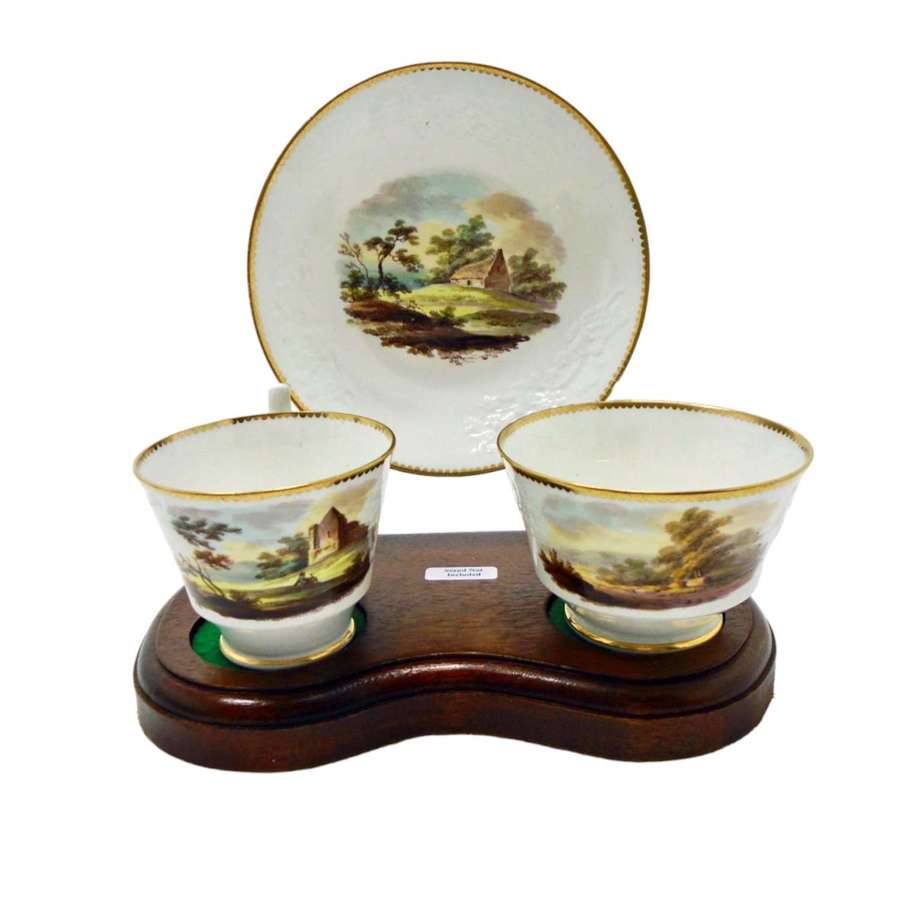 Regency Period Spode Porcelain Landscape Trio