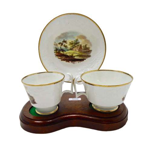 Regency Period Spode Porcelain Landscape Trio