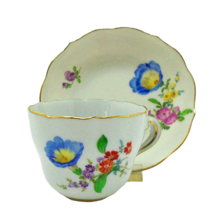 Meissen Porcelain Summer Flowers Demitasse