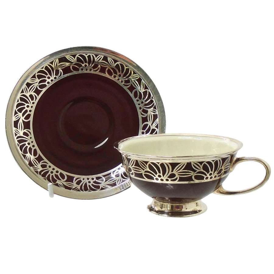 Rosenthal Silver Overlay Cup & Saucer