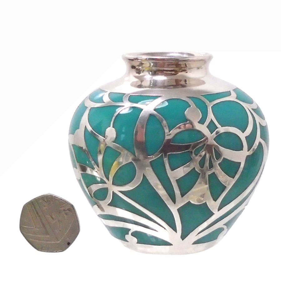 FRIEDRICH SPAHR Silver Overlay Vase