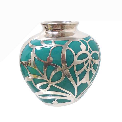 FRIEDRICH SPAHR Silver Overlay Vase